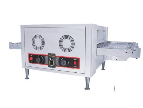 Convogliatore in acciaio inossidabile forno per pizza pannello di controllo meccanico temperatura 50-400 ° C per cuocere la pizza