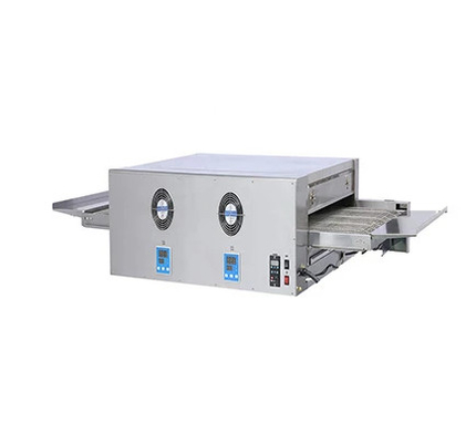 Convogliatore in acciaio inossidabile forno per pizza pannello di controllo meccanico temperatura 50-400 ° C per cuocere la pizza