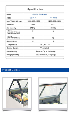 Unità di refrigerazione ventilata 220-240V/1PH/50HZ con 18 padelle italiane