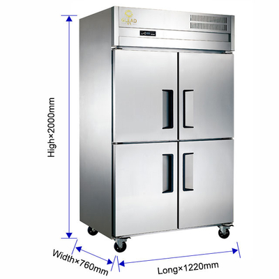 Frigorifero commerciale in acciaio inossidabile con funzionalità di congelamento per lo stoccaggio - 220-240V 50Hz