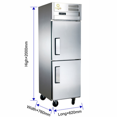 Frigorifero commerciale in acciaio inossidabile con funzionalità di congelamento per lo stoccaggio - 220-240V 50Hz