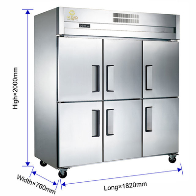 Frigorifero commerciale in acciaio inossidabile con funzionalità di congelamento per lo stoccaggio - 220-240V 50Hz