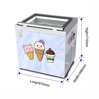 Sistema di raffreddamento industriale ventilato vetrina di gelato Italian Pan 3pcs -16°C~-18°Ctemperatura