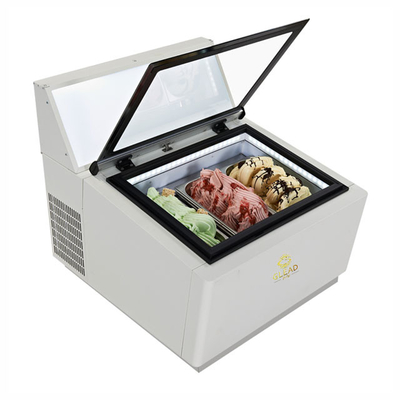 Sistema di raffreddamento industriale ventilato vetrina di gelato Italian Pan 3pcs -16°C~-18°Ctemperatura
