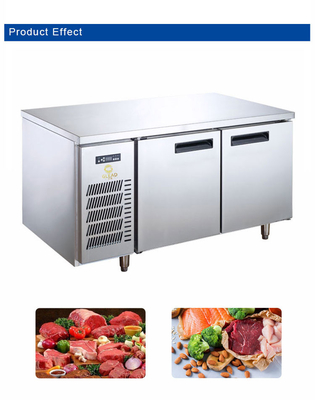 Tavolo da lavoro da ristorante elettrico in acciaio inossidabile Frigorifero da 0 a 5 C Efficienza di raffreddamento