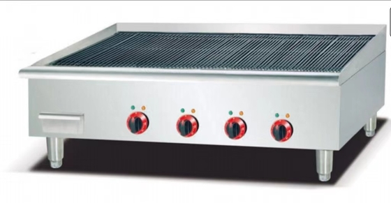 220V-240V Pannello di controllo digitale in ferro Griglia da cucina Temperatura regolabile 500-700 gradi Bianco argento