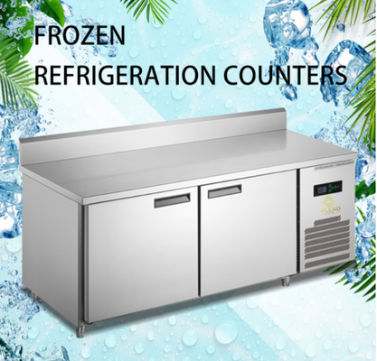 Apparecchiature di refrigerazione industriale 220-240V 1PH A bassa temperatura raffreddamento dell'aria Banchetto di lavoro Freezer 410W Potenza