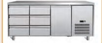 3 porte tavolo da lavoro frigorifero apparecchiatura di refrigerazione temperatura 2-8C Soluzione di stoccaggio a freddo industriale