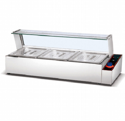 Bain Marie in argento elettrico per cucina in ristorante Temperatura da 0°C a 100°C