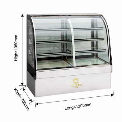 Potenza 415L raffreddamento ad aria unità di refrigerazione commerciale 2200W tensione per display di torta