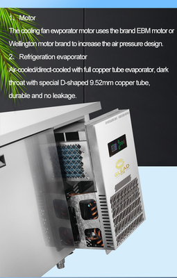 Unità di refrigerazione raffreddata ad aria per il controllo preciso della temperatura - Frigorifero a doppia porta di vetro Ss304