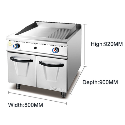 17.8KW Commercial Cooking Range Machine Low Noise Temperature Control Gas Valve GL RG Modello