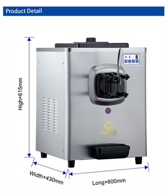 Macchina per gelati morbidi 6-8 kg/h Produzione 5L Hopper per pre raffreddamento e conservazione notturna