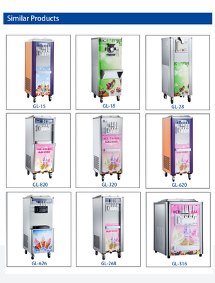 Macchina per gelati morbidi 6-8 kg/h Produzione 5L Hopper per pre raffreddamento e conservazione notturna