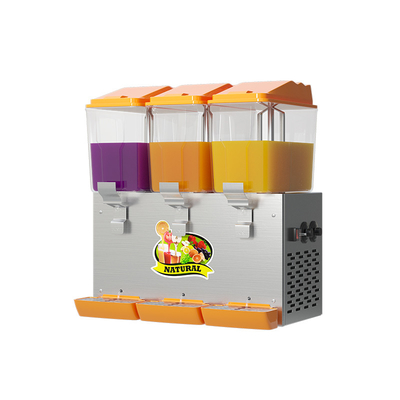Capacità Apparecchiatura per cucina arancione 220V Potenza frigorifero Dispensatore di succo di raffreddamento nero