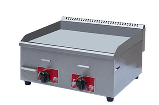 Gas Restaurant Griddle Acciaio inossidabile Equipaggiamento di cottura in argento con un range di temperatura da 0,0 °C a 100,0 °C