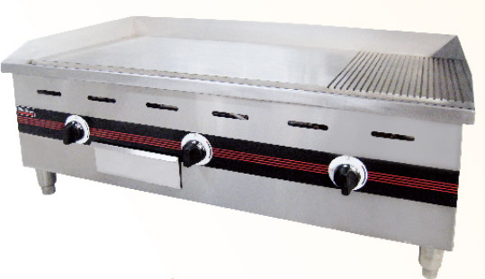 Griglia a gas d'argento con pressione di gas di 2800Pa Cucina vari alimenti a 0-100.C