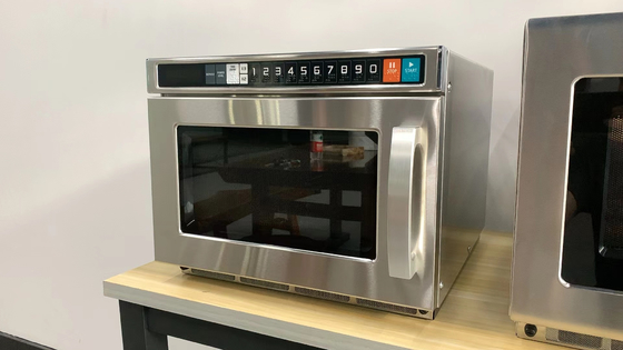 Forno elettrico a microonde in nero/bianco da 25 litri con interno in acciaio inossidabile a controllo tattile a membrana