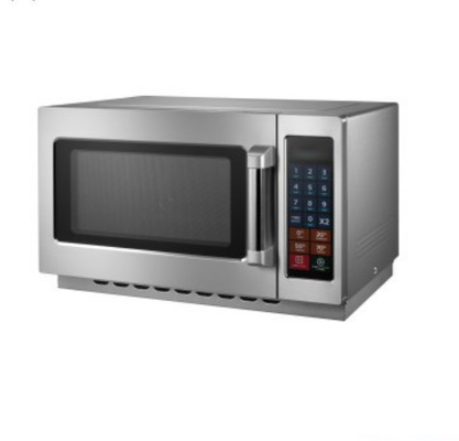 Forno a microonde da cucina in bianco e nero con temperatura compresa tra 0 e 200 °C