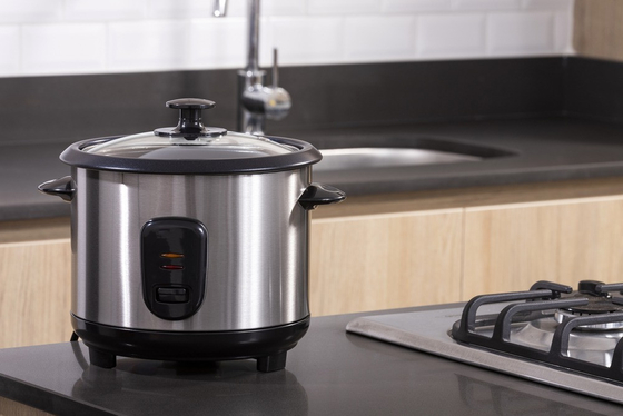 Cucina per il riso in ferro 220V con pannello di controllo meccanico 25L Capacità Cucina il riso a 0-100°C
