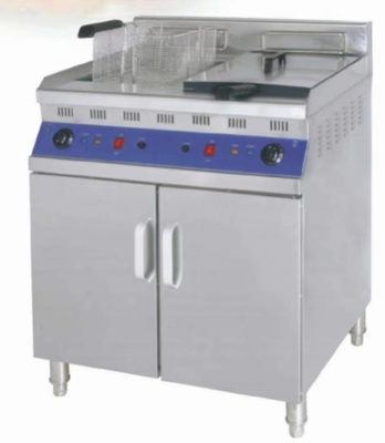 Apparecchiature di frittura elettriche professionali in acciaio inossidabile per la preparazione di alimenti senza sforzo in argento classico