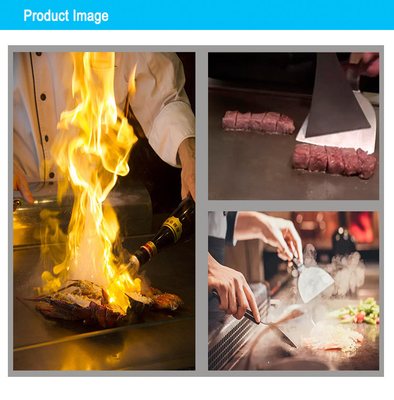 Acciaio inossidabile Grigliera a gas Teppanyaki giapponese per hotel