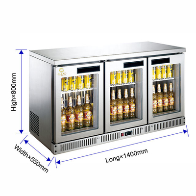 Frigorifero raffreddato ad aria a barre da 180L con raffreddamento da ventola R134a Temperatura del refrigerante da 4.C a 8.C