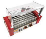 7 Roller Dual Temperature Control Sausage Grilling Machine per Hot Dog 240V/50HZ Hot Dog Grill