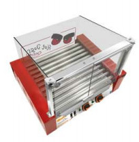 7 Roller Dual Temperature Control Sausage Grilling Machine per Hot Dog 240V/50HZ Hot Dog Grill