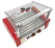 240V/50HZ Hot Dog Grill Machine con 5/7/9 Roller Controllo indipendente della temperatura per perfettamente grigliato caldo