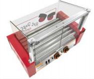 240V/50HZ Hot Dog Grill Machine con 5/7/9 Roller Controllo indipendente della temperatura per perfettamente grigliato caldo