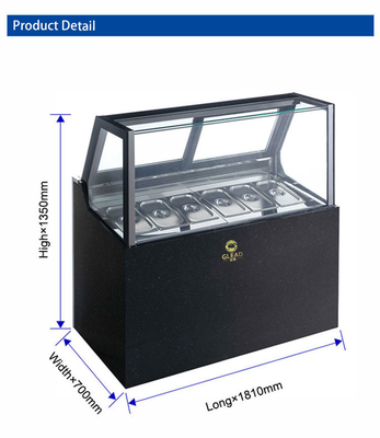 265KG N.W Fan Cooling Ice Cream Machine Refrigeration con tecnologia R404a per hotel commerciali