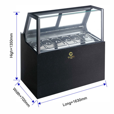 265KG N.W Fan Cooling Ice Cream Machine Refrigeration con tecnologia R404a per hotel commerciali