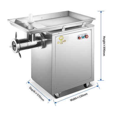 320 kg/h Macinatrice di carne in acciaio inossidabile 2200W per attrezzature alberghiere commerciali - Catena di turbine di rame efficiente