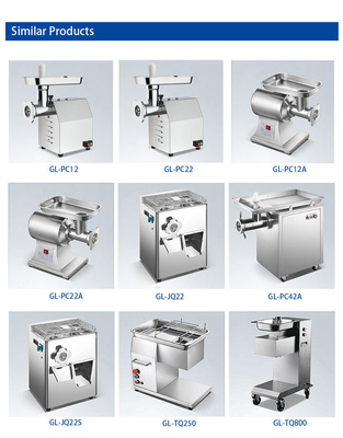 Teso 320 kg/h Macinatrice di carne commerciale con 2200W di potenza e azionamento a catena di turbina di rame