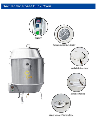 380V 12KW forno di anatra arrostita Macchine di lavorazione alimentare con resistenza alla corrosione in acciaio inossidabile