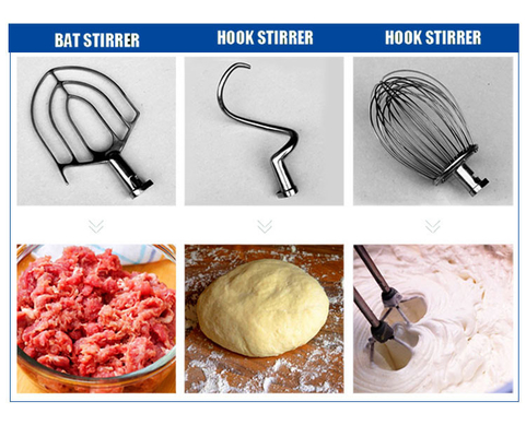 Miscelatore di torte commerciale stabile con potenza 0,35KW 7L Volume 0,5KG/h Capacità 14KG N.W