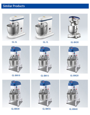 Miscelatore di torte commerciale stabile con potenza 0,35KW 7L Volume 0,5KG/h Capacità 14KG N.W