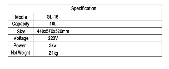 Stufa per pollo fritto 16L Potente 3 kW attrezzature elettriche commerciali