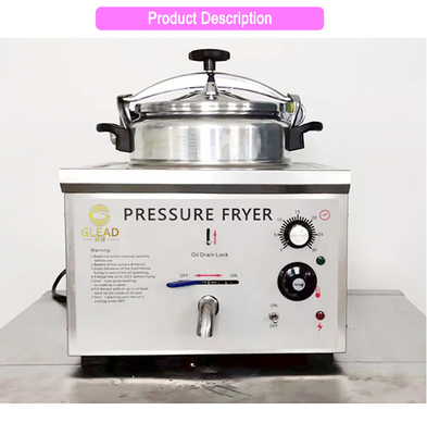 Soluzione alberghiera / attrezzature della hall dell'albergo stufa per pollo fritto da 3 kW di capacità 16L con pannello meccanico