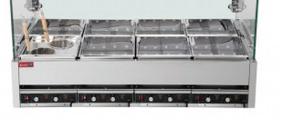 Acciaio inossidabile apparecchiature da cucina per ristoranti giapponesi quattro / sei / otto scatole riscaldatore elettrico 220V