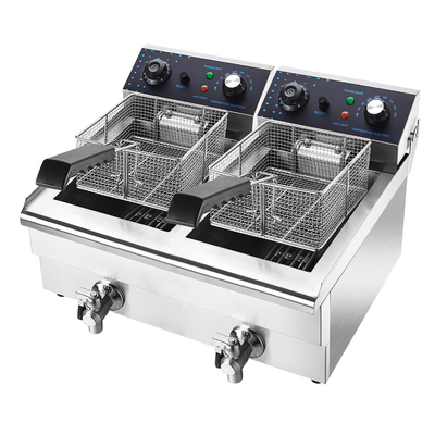Fritura a doppio schermo compatta attrezzature per linee di produzione alimentare per cucine più piccole