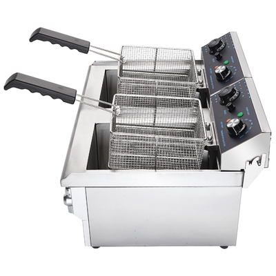Fritura a doppio schermo compatta attrezzature per linee di produzione alimentare per cucine più piccole
