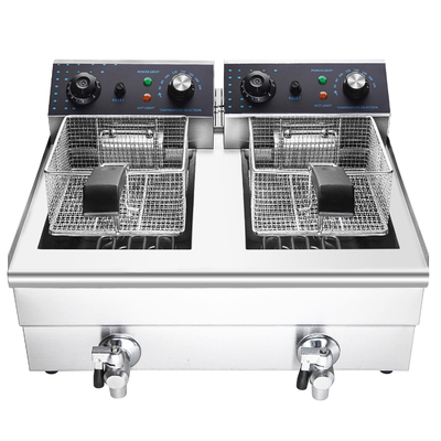 Fritura a doppio schermo compatta attrezzature per linee di produzione alimentare per cucine più piccole