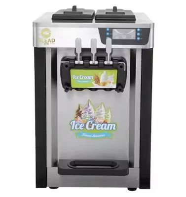 Macchina per gelati da scrivania a tre teste in acciaio inossidabile