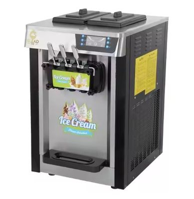 Macchina per gelati da scrivania a tre teste in acciaio inossidabile