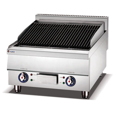 Stainless Steel Countertop Barbecue with 3KW Power and Uniform Heating Electric Lava Rock Grill for Commercial Kitchen Equipment