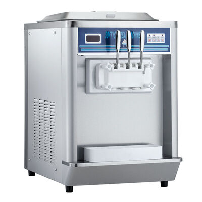Soft Ice Cream Machine Stainless Steel Frozen Yogurt Ice Cream Maker with Precooling System Night Preservation Mode & Lace Ice Cream Function
