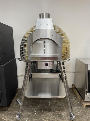Forno per pizza ibrido a mosaico. Forno a tre combustibili legno/gas/elettrico, forno per pizza commerciale e domestica e tostapane