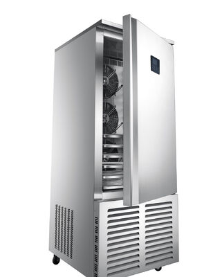 OEM ODM frigorifero per schermo commerciale in posizione verticale mobile, frigorifero per bevande senza gelata con ruote e top LED light-box, R290, vetro di riscaldamento opzionale